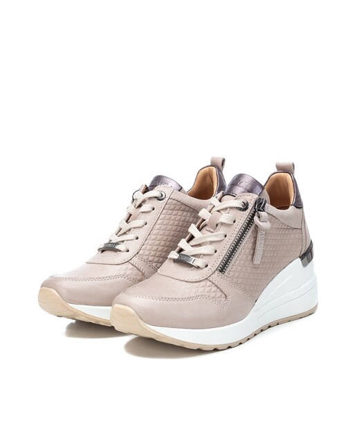 Zapatillas de piel de mujer color blanco con cuña y cremallera · Carmela · El  Corte Inglés