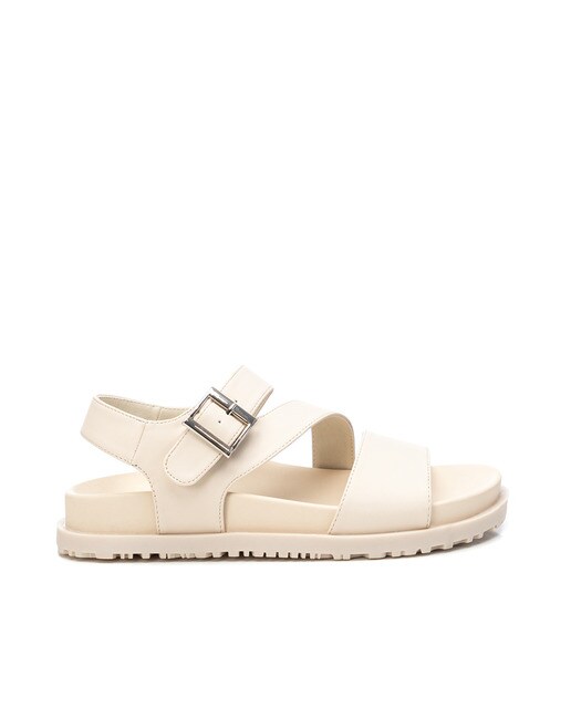 Sandalias planas de mujer color blanco con cierre de hebilla · Xti · El  Corte Inglés