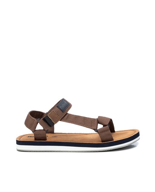 Sandalias de hombre color marrón con cierre adherente · Refresh · El Corte  Inglés