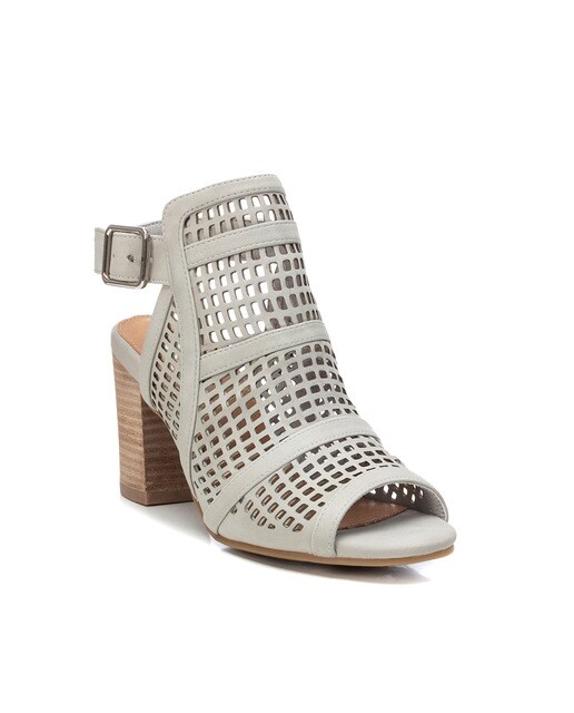 Sandalias de tacón de mujer abotinadas color gris claro con cierre de  hebilla · Xti · El Corte Inglés