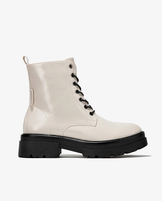 Botas de mujer de napa estilo militar color beige · Break and Walk · El  Corte Inglés