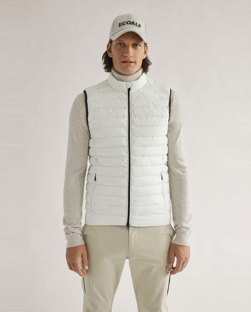 chaleco blanco hombre