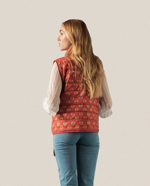 Chaleco de abrigo de mujer acolchado con estampado · Noon · El Corte Inglés