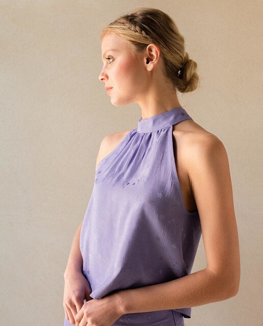Top de mujer estampado de cuello halter · Noon · El Corte Inglés