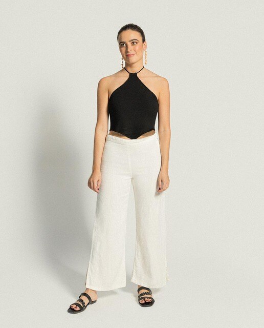 Pantalones anchos y palazzo mujer · Blancos · Moda mujer · El Corte Inglés  (59)