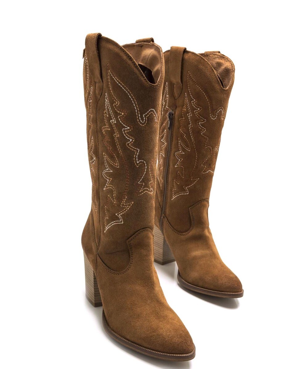 Botas de mujer en piel de serraje con detalle de costura · Mustang · El  Corte Inglés