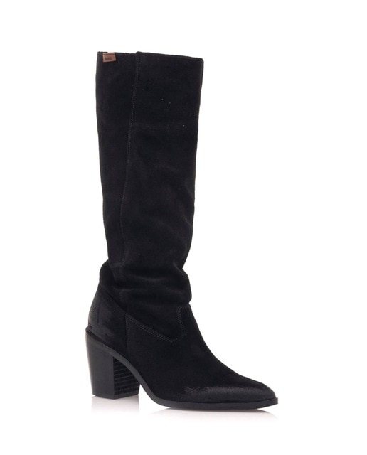 Botines planos mujer serraje azul marino - CALIDAD PREMIUM