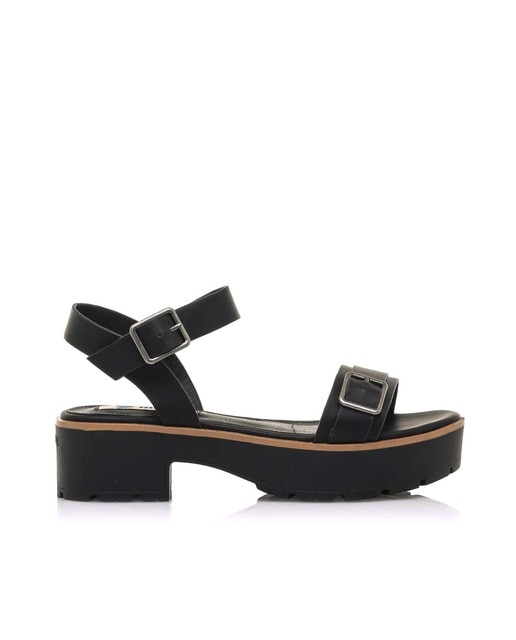 Sandalias planas de mujer color negro con cierre de hebilla · Mustang · El  Corte Inglés