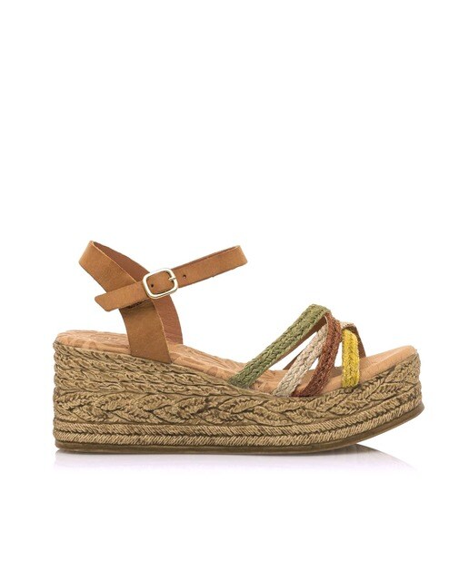 Sandalias de plataforma de mujer con rafia trenzada · Mustang · El Corte  Inglés