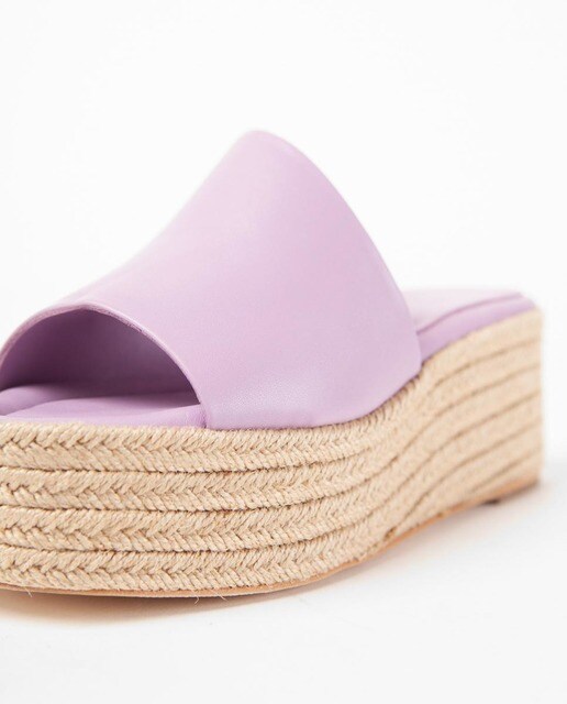 Sandalias de plataforma de mujer en piel color lila · Eqüitare · El Corte  Inglés