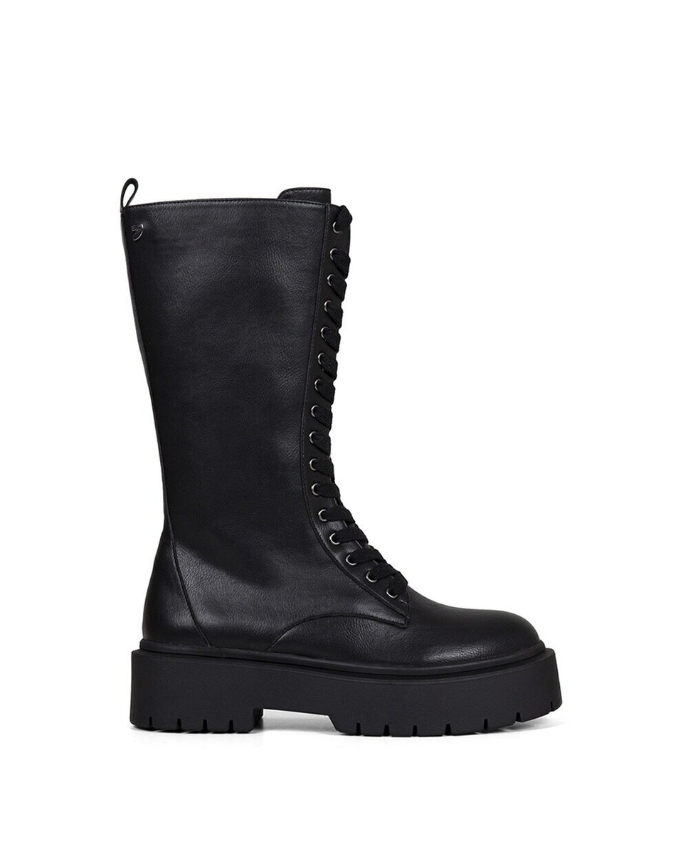 Botas de mujer de caña alta color negro estilo militar · Gioseppo · El  Corte Inglés