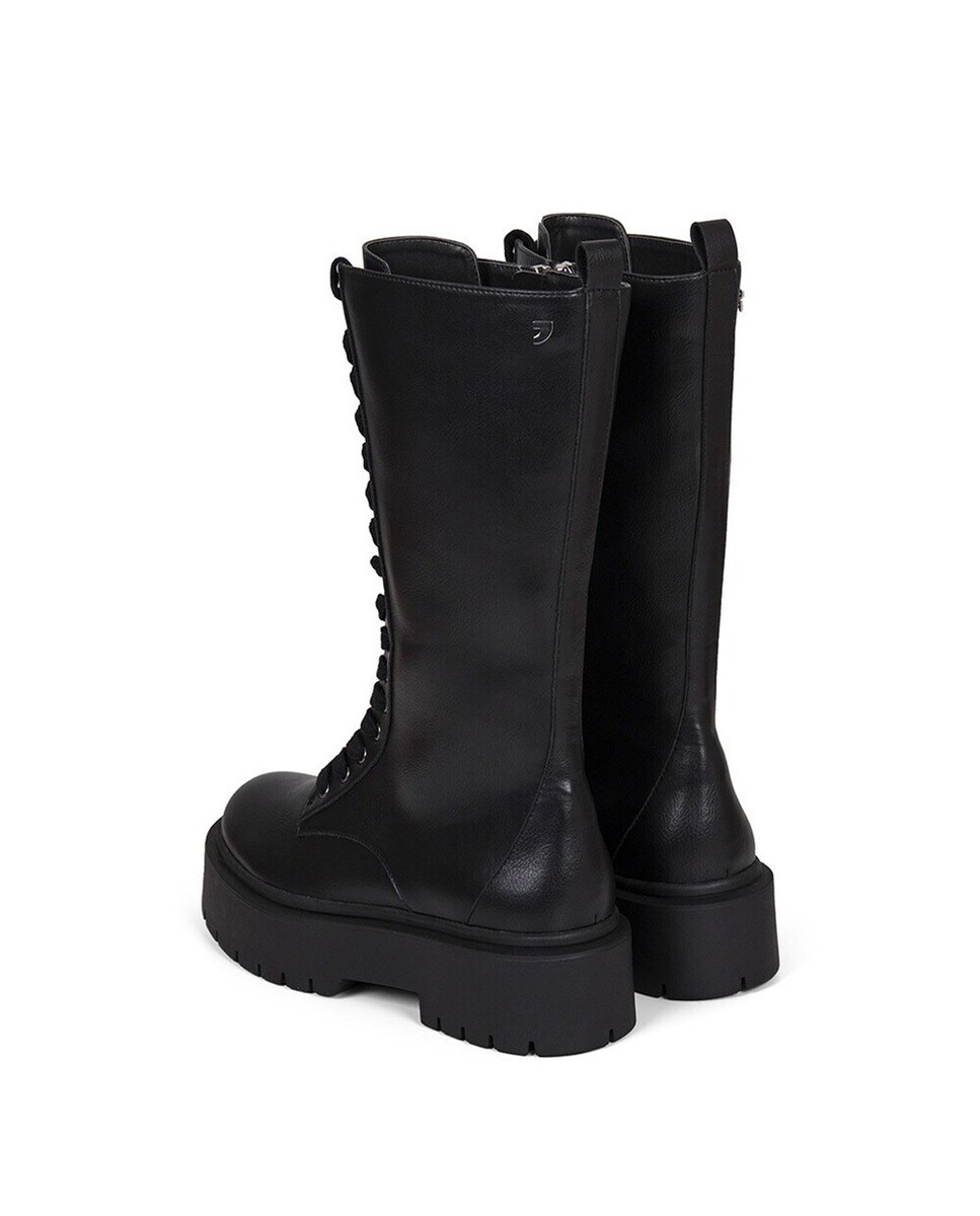 Botas de mujer de caña alta color negro estilo militar · Gioseppo · El  Corte Inglés