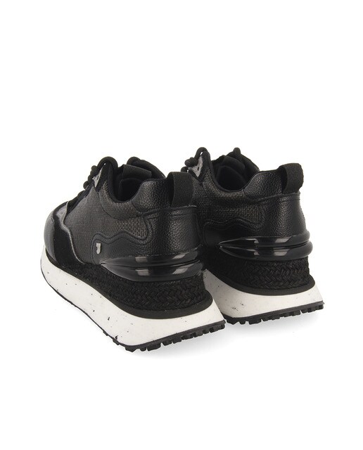 Zapatillas deportivas de mujer en color negro con cuña forrada en yute ·  Gioseppo · El Corte Inglés