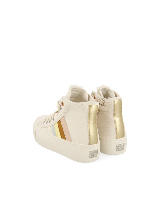 Zapatillas deportivas de niña en color blanco tipo botín con detalles  multicolores · Gioseppo · El Corte Inglés
