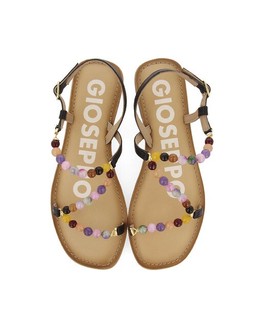 Sandalias planas de mujer de piel color negro · Gioseppo · El Corte Inglés