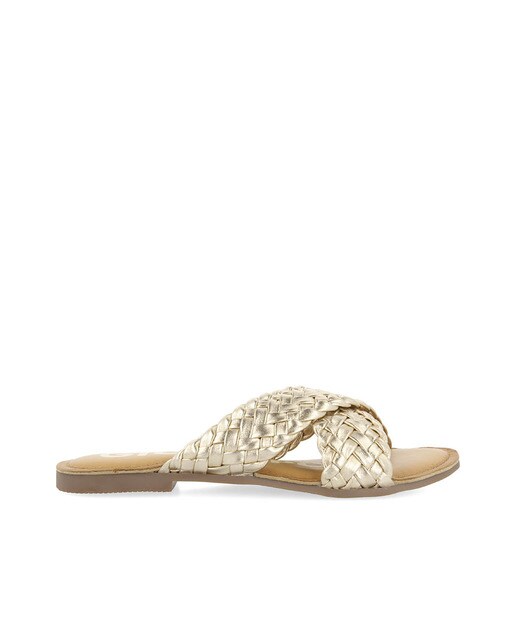 Sandalias planas de mujer de piel color oro · Gioseppo · El Corte Inglés