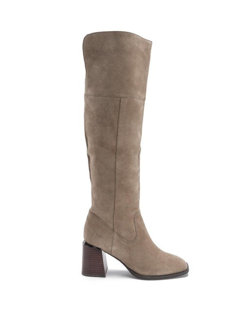 Botas de mujer de ante de caña alta en topo · Alma en Pena · El Corte Inglés
