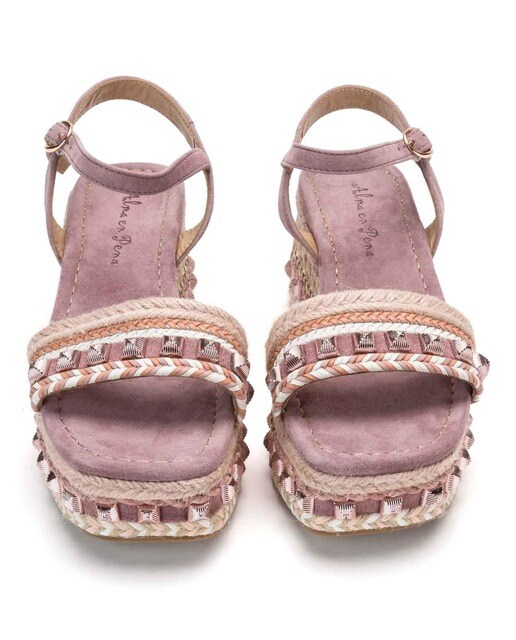 Sandalias de plataforma de mujer de piel en rosa · Alma en Pena · El Corte  Inglés