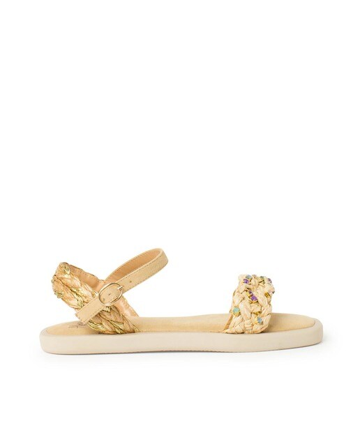 Sandalias planas de mujer en beige con tira trenzada · Alma en Pena · El  Corte Inglés