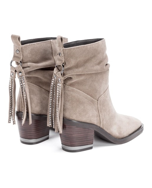 Botas de mujer de ante en topo con caña arrugada · Alma en Pena · El Corte  Inglés
