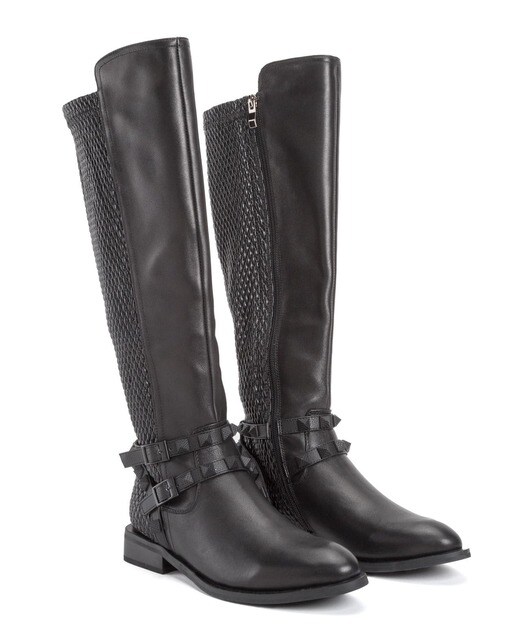 Botas de mujer mosqueteras de piel en negro · Alma en Pena · El Corte Inglés