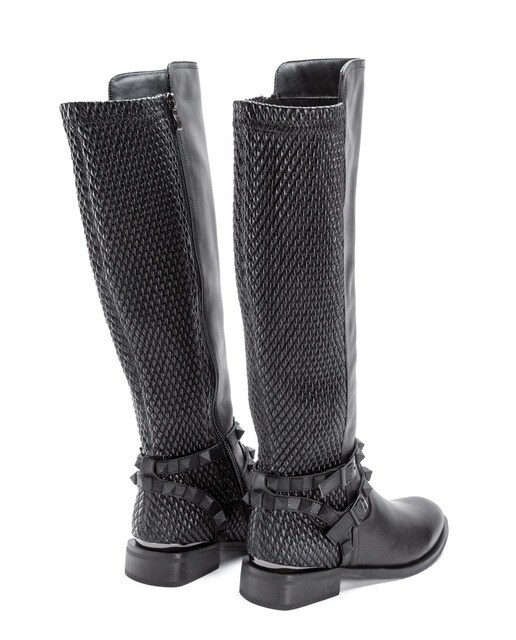 Botas de mujer mosqueteras de piel en negro · Alma en Pena · El Corte Inglés