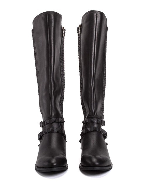 Botas de mujer mosqueteras de piel en negro · Alma en Pena · El Corte Inglés