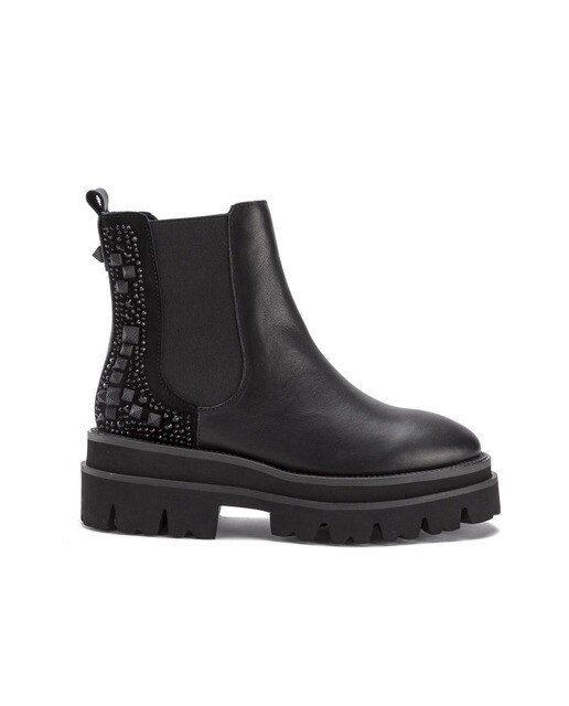 Botines de mujer de piel en negro con tachuelas · Alma en Pena · El Corte  Inglés