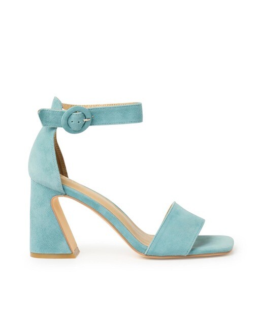 Sandalias de tacón de mujer de ante en azul · Alma en Pena · El Corte Inglés