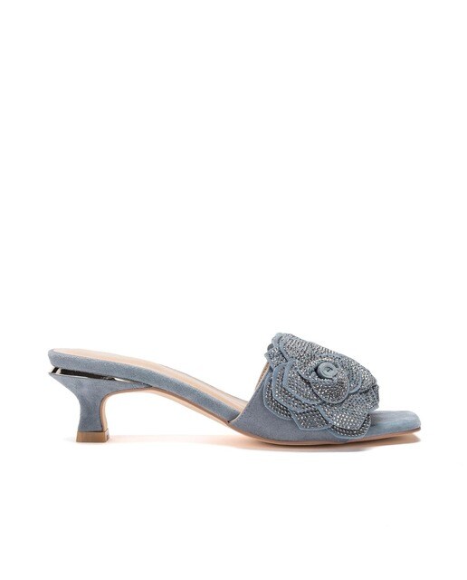 Sandalias de tacón de mujer de piel en azul · Alma en Pena · El Corte Inglés