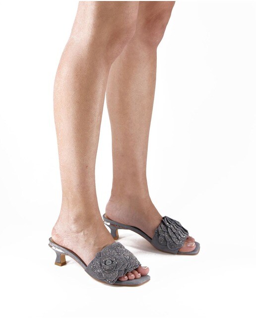 Sandalias de tacón de mujer de piel en azul · Alma en Pena · El Corte Inglés