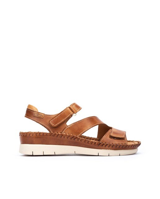 Sandalias de cuña de mujer en piel de color marrón · Pikolinos · El Corte  Inglés