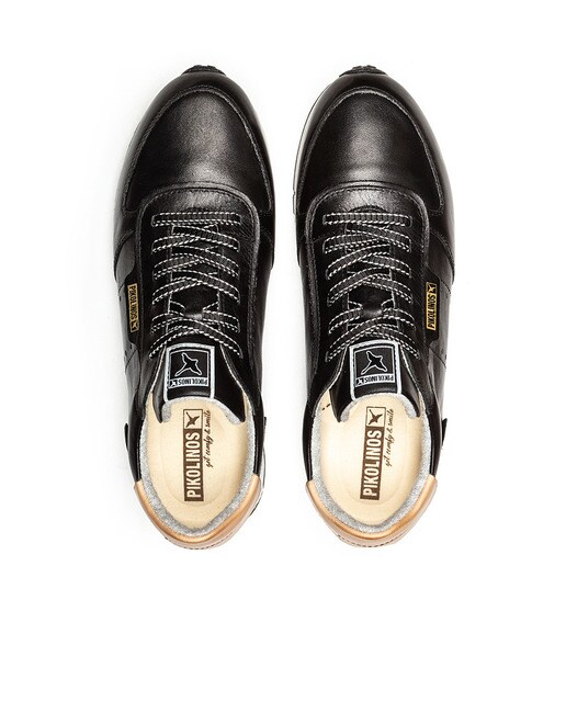 Zapatillas de piel de mujer con cordones en color negro · Pikolinos · El  Corte Inglés