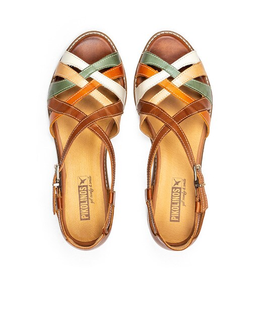 Sandalias de mujer en piel con cuña interna y puntera abierta · Pikolinos · El  Corte Inglés