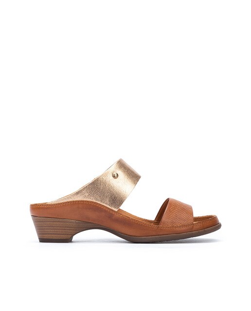 Sandalias de tacón de mujer de piel en color marrón · Pikolinos · El Corte  Inglés