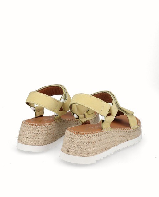 Sandalias de plataforma de mujer de nobuck color amarillo · Viguera · El  Corte Inglés