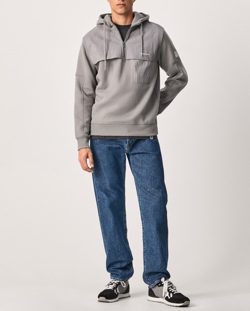 Sudadera de hombre en color gris con capucha y cremallera · Pepe Jeans · El  Corte Inglés