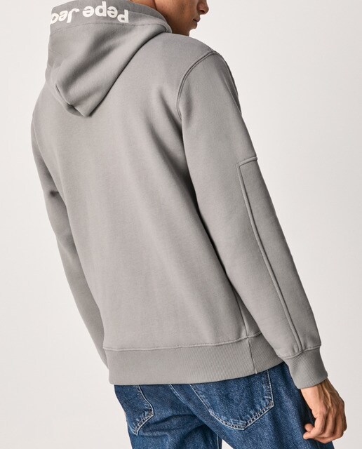 Sudadera de hombre en color gris con capucha y cremallera · Pepe Jeans · El  Corte Inglés