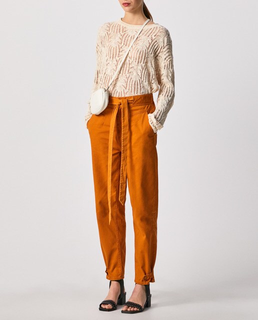 Pantalón recto de mujer estilo utilitario con lazo en cintura · Pepe Jeans  · El Corte Inglés