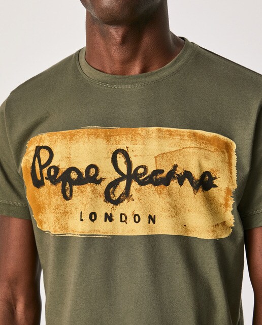 Camiseta de hombre en color verde oscuro de manga corta · Pepe Jeans · El  Corte Inglés