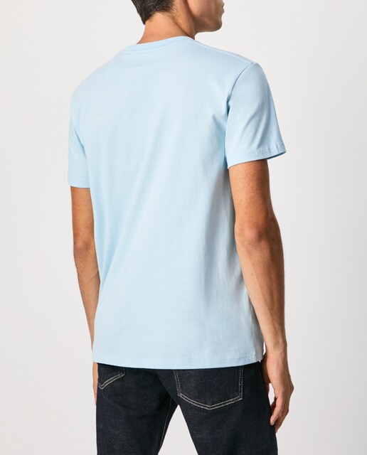 Camiseta de hombre en color azul claro de manga corta · Pepe Jeans · El  Corte Inglés