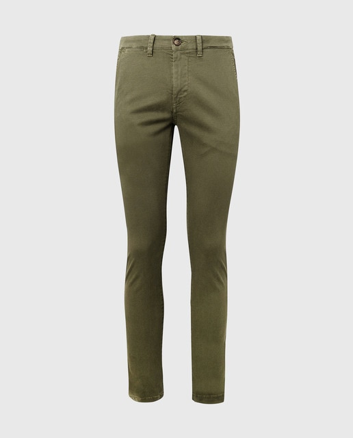 Chino de hombre slim en color verde militar · Pepe Jeans · El Corte Inglés