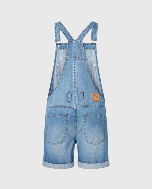 Peto vaquero de mujer con tirantes ajustables y detalle de rotos · Pepe  Jeans · El Corte Inglés