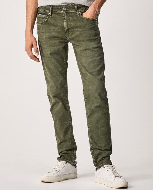 Pantalón cinco bolsillos de hombre regular en color verde militar · Pepe  Jeans · El Corte Inglés