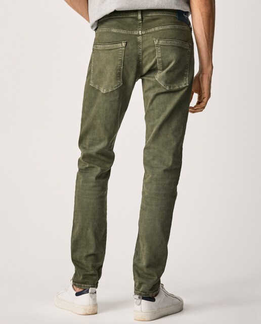Pantalón cinco bolsillos de hombre regular en color verde militar · Pepe  Jeans · El Corte Inglés