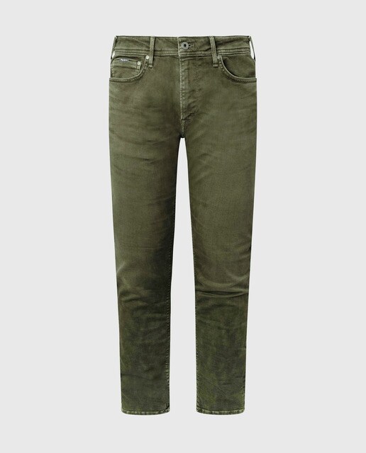 Pantalón cinco bolsillos de hombre regular en color verde militar · Pepe  Jeans · El Corte Inglés