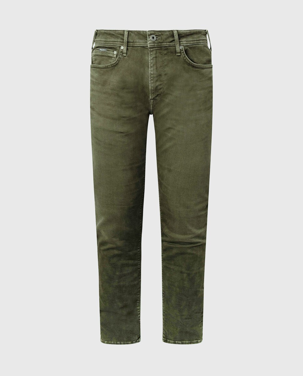 Pantalón cinco bolsillos de hombre regular en color verde militar · Pepe  Jeans · El Corte Inglés