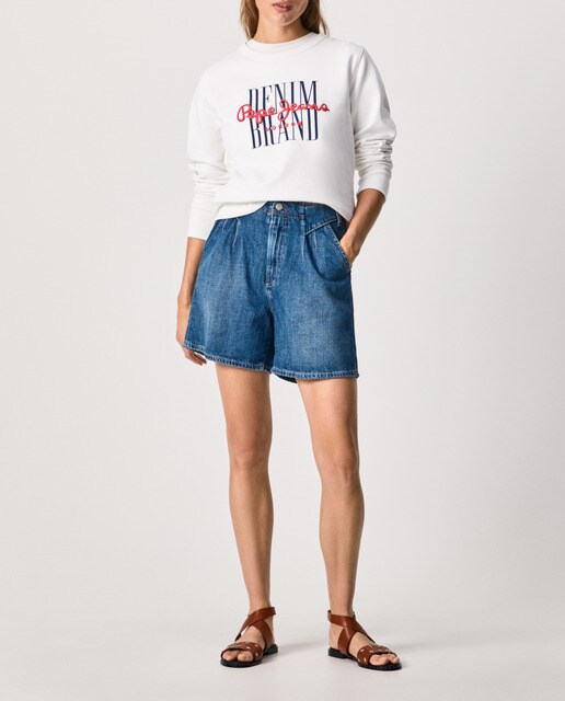 Sudadera de mujer de cuello redondo con logo estampado · Pepe Jeans · El Corte  Inglés