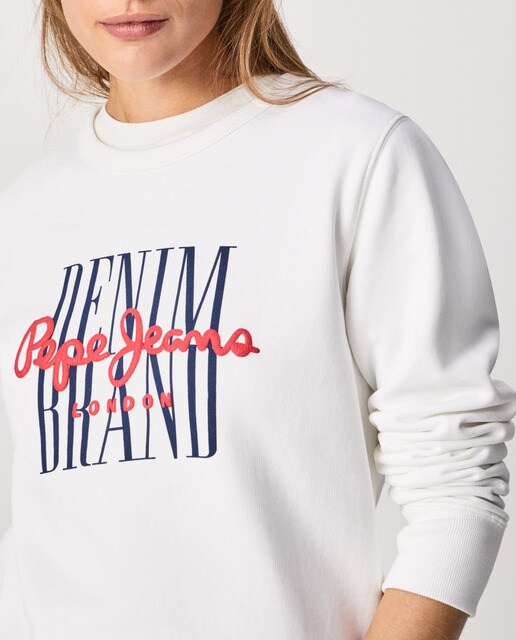 Sudadera de mujer de cuello redondo con logo estampado · Pepe Jeans · El Corte  Inglés