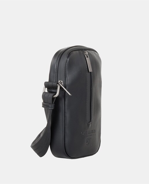 Bandolera porta móvil de hombre negra con carácter minimal · CARAMELO · El  Corte Inglés
